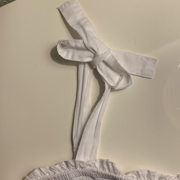 NWT Sincerely Jules Cotton White Tiered Eyelet Mini Sundress Size L - Picture 3 of 9